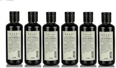 

herbal khadi Amlaa & Bhringraj Shampoo, Pack of 6 x 210 ml(210 ml)