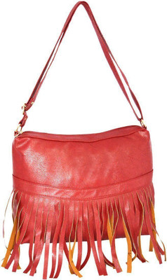 

minaar Women Casual, Evening/Party, Formal Red Leatherette Sling Bag