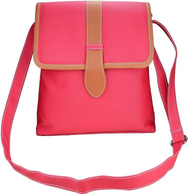 

MINAAR Women Evening/Party, Casual, Formal Pink, Brown PU Sling Bag, Brown;pink