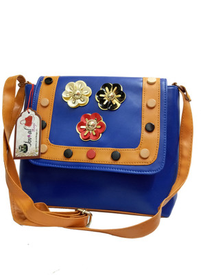 

Jovial Women Evening/Party, Casual, Formal Blue PU Shoulder Bag