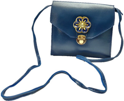 

Dobyt Girls Casual Blue PU Sling Bag