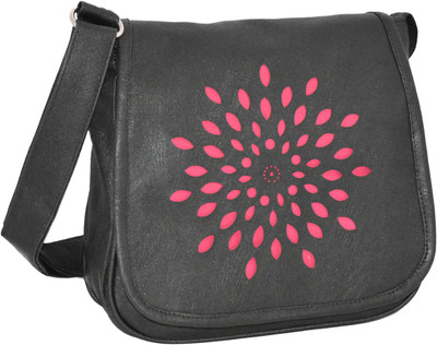 

minaar Women Casual, Evening/Party Black, Pink PU Sling Bag