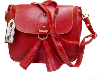 

Jovial Women Evening/Party, Formal, Casual Red PU Shoulder Bag