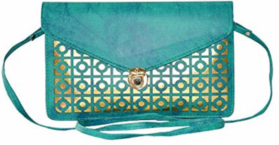 

minaar Women Evening/Party Green Leatherette, PU Sling Bag
