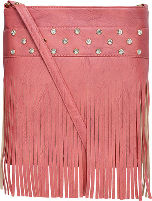 

AASFA Girls Casual Pink PU Sling Bag