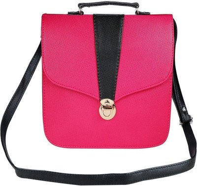 MINAAR Women Evening/Party Pink PU Sling Bag