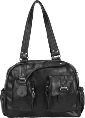 

AASFA Women Evening/Party, Casual Black PU Shoulder Bag