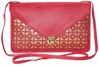minaar Women Evening/Party Red Leatherette, PU Sling Bag