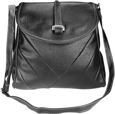 

MINAAR Women Evening/Party, Casual, Formal Black PU Sling Bag