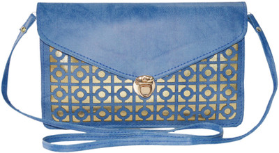 

minaar Women Evening/Party, Casual, Sports Blue Leatherette, PU Sling Bag