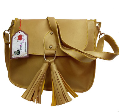 

Jovial Women Evening/Party, Formal, Casual Gold PU Shoulder Bag