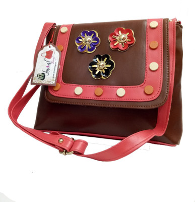 

Jovial Women Evening/Party, Casual, Formal Brown PU Shoulder Bag