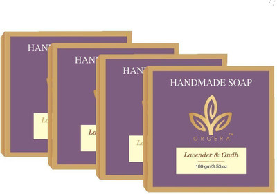

Org'era Handmade Butter soap Lavender and oudh(400 g, Pack of 4)
