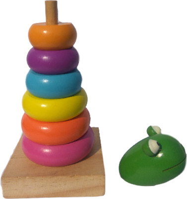 

Simple Days Wooden Rainbow Stacking Rings(Multicolor)