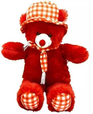 Ansh Soft Toy Red Cap Teddybear - 70 cm(Red)