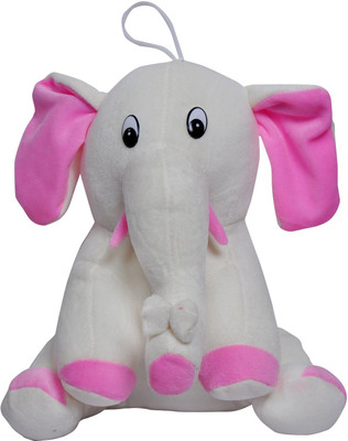 

SPORTSHOLIC New 9 inch Soft Toy White Elephant Washable For Kids Boys 1 To 5 Years - 23 cm(Black)