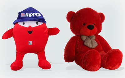 

HOLME'S TEDDY BEAR/STUFFEDTOY/SOFT TOY/BIRTHDAY TEDDY/GIRLFRIEND TEDDY/NIPPON DOLL/VALENTINE TEDDY/DOLL/NIPPON /BIRTHDAY GIFT TEDDY/BROWN TEDDY/ 2 feet teddy bear/ cute teddy bear/COMBO TEDDY BEAR - 50 cm(Red)