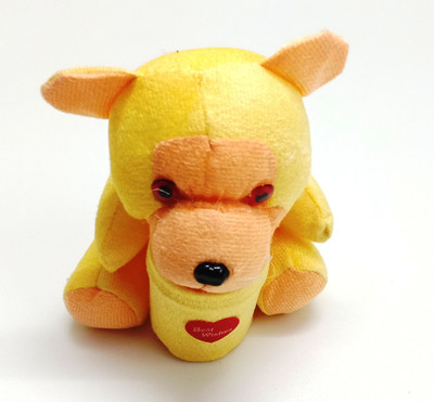 

Gift Collection GC Beige coloured love Teddy Bear Pen stand cartoon stuffed soft toy cum keychain - 14 cm(Beige, Peach)
