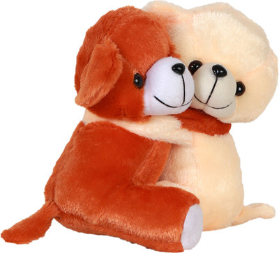 ToyHub Couple Soft Spongy Hug-gable Cute Couple Teddy Bear Cream Brown Color - 26 cm(Cream)