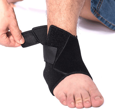 

PE Running Gym Socks Advanced Straps Core Sleeve Bandage Adjustable Wrap Brace Cap Ankle Support (, Black, Multicolor