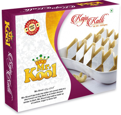 

Mr.Kool Pure Kaju Katli Kaju Barfi Indian Sweet Desert Made of Kaju(500 g, Box)
