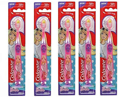 

Colgate Barbie 5+years Extra Soft toothbrush tongue cleaner Extra Soft Toothbrush