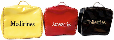 

ACE TRENDS Cosmetic Pouch(Red, Yellow, Black), Multicolour