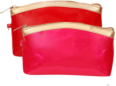 

MPK PERFECT Pack of 2 Cosmetic Pouch for Women Pouch(Pink)