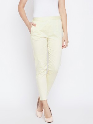 PANIT Slim Fit Women White Trousers