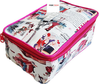 

FORE TREND Pouch Bag For Women | Vanity Box-Digital Design Makeup Vanity Box(Pink Design)