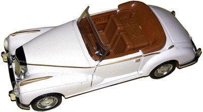 

Green Apple 1:36 Diecast Metal Vintage Luxury Pull Back Car Toy with Openable Door Features 5inch (White)(White)