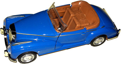 

Green Apple 1:36 Diecast Metal White Vintage Luxury Pull Back Car Toy with Openable Door Features 5inch (Blue)(Blue)