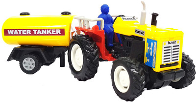 

E-Chariot Tractor with Tanker Pull back Toy(Yellow)