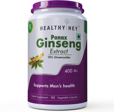 

HealthyHey Nutrition Panax Ginseng, 90 Vegetable Capsules(600 mg)