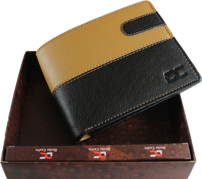 

Dezire Crafts Men Formal, Casual Tan, Black Artificial Leather Wallet(8 Card Slots), Black;tan
