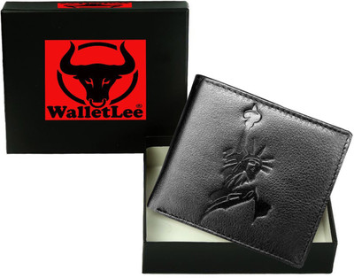 

WalletLee Men Black Genuine Leather Wallet(1 Card Slot)