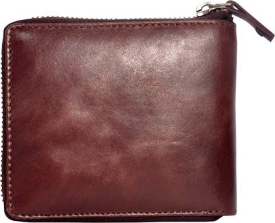 

Justrack Men Brown Genuine Leather Wallet(6 Card Slots)