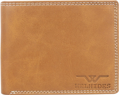 

WELHIDES Men Gold Artificial Leather Wallet(6 Card Slots)
