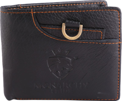 

monarchy pride Men Black Genuine Leather Wallet(7 Card Slots)