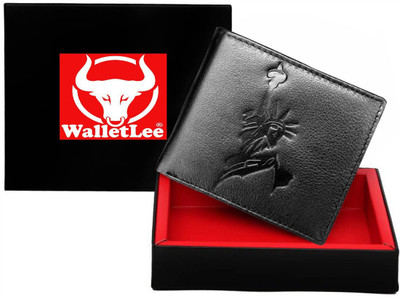 

WalletLee Men Black Genuine Leather Wallet(1 Card Slot)