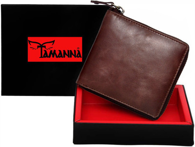 Tamanna Men Brown Genuine Leather Wallet(6 Card Slots)