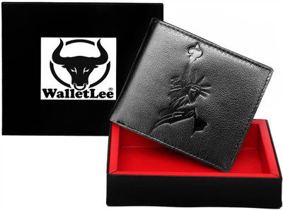 

WalletLee Men Black Genuine Leather Wallet(1 Card Slot)