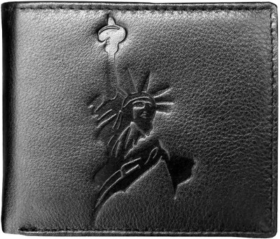 

Justrack Men Black Genuine Leather Wallet(1 Card Slot)