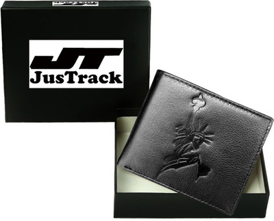 

Justrack Men Black Genuine Leather Wallet(1 Card Slot)