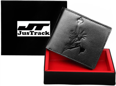 

Justrack Men Black Genuine Leather Wallet(1 Card Slot)