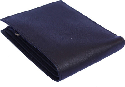 

Ecommall Men Black Genuine Leather Wallet(5 Card Slots)