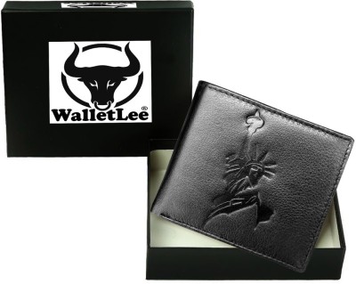 

WalletLee Men Black Genuine Leather Wallet(1 Card Slot)