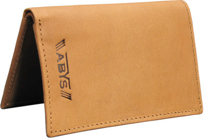ABYS Men Casual Tan Genuine Leather Wrist Wallet(6 Card Slots)