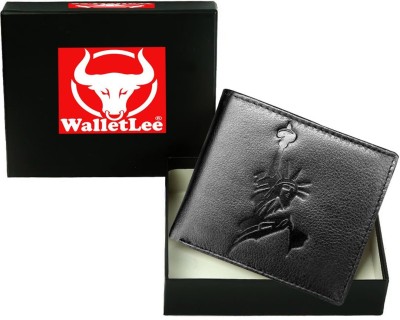 

WalletLee Men Black Genuine Leather Wallet(1 Card Slot)