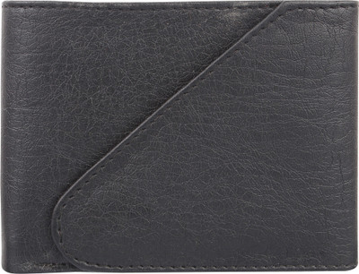 

WELHIDES Men Black Artificial Leather Wallet(3 Card Slots)